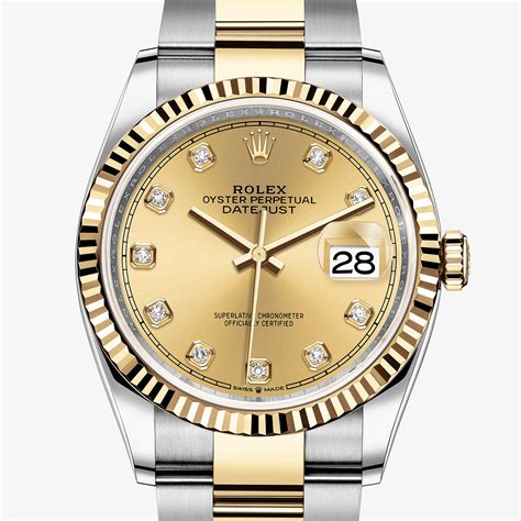 Rolex Datejust 36 de Oyster, 36 mm, acero Oystersteel y oro .